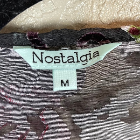 Floral print velvet fringe open front kimono - Picture 4 of 6